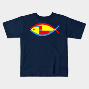 Colorful Abstract Fish Kids T-Shirt
